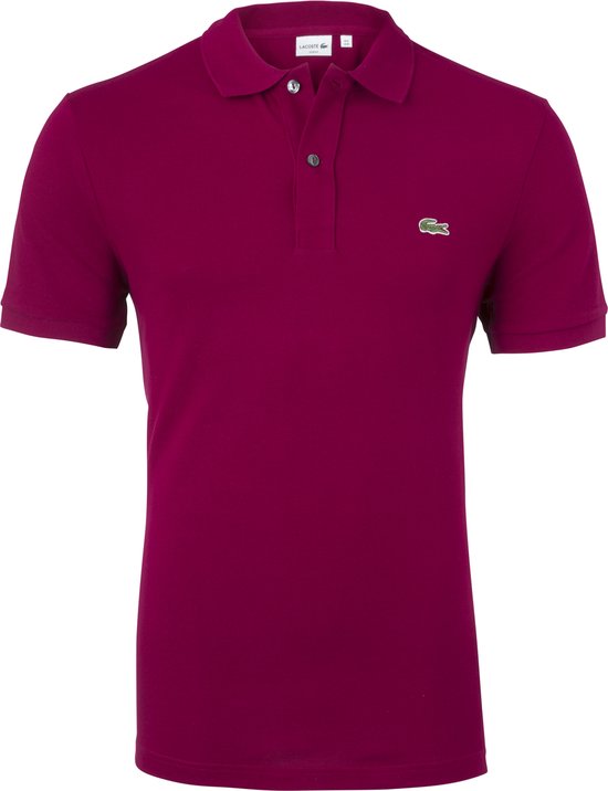 Lacoste Heren Poloshirt - Bordeaux - Maat XL