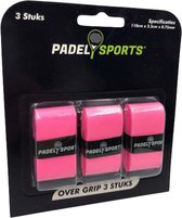 Overgrip - Grip - Griptape - Padel - Overgrip tennis - Overgrip padel - Racketaccessoires - Roze - 3 stuks - Padel Sports