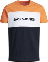 JACK&JONES JUNIOR JJELOGO BLOCKING TEE SS NOOS JNR Jongens T-shirt - Maat 128