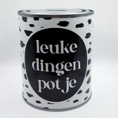 Studio Juulz Spaarpot Leuke Dingen Potje / Spaarblik / Dagje uit / Cadeau / Sparen / Blik / 750 ml / Herbruikbaar