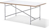 Eiermann 2 Eettafel - wit - verchroomd - 160 x 83 cm