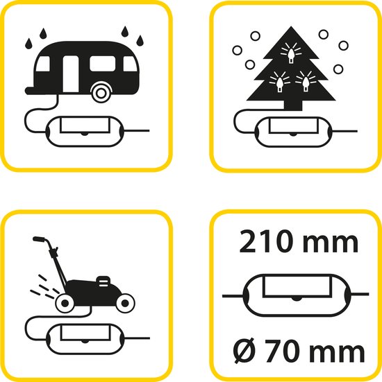 EXIN Verlengsnoerverbinder - Stekkersafe - Zwart van EXIN — afbeelding 3