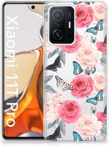 Smartphone hoesje Xiaomi 11T | 11T Pro Telefoontas Butterfly Roses