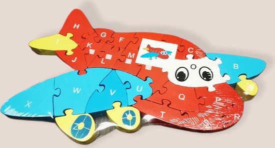 Afbeelding van het spel Houten puzzel -Vliegtuigen-Speelgoed-vanaf 3 jaar