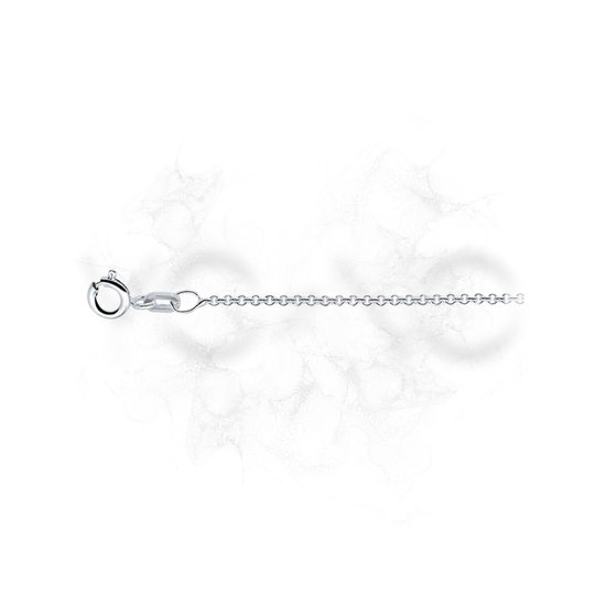 Ketting - Anker - Rond - 1.2mm - Sieraden vrouw - Heren - Gerhodineerd - 925 Zilver