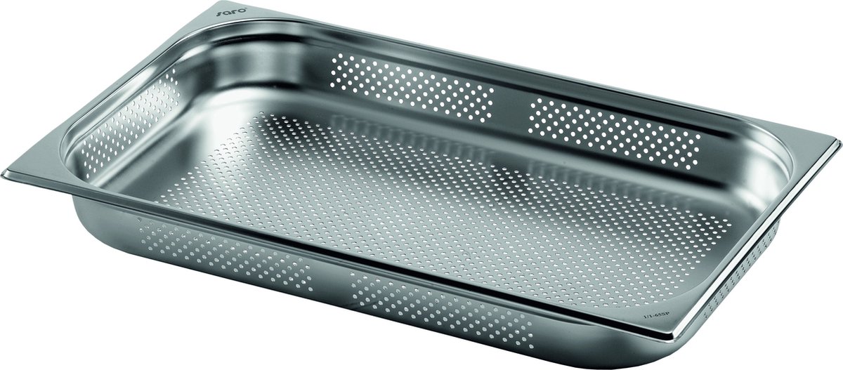 Saro BASIC LINE GN-bak 1/1 GN geperforeerd Diepte 100 mm | 126-5345T