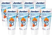 8x Jordan Tandpasta Kids 0-5 jaar 50 ml