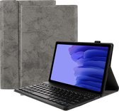 Samsung Galaxy Tab A7 Hoes met Toetsenbord - 10.4 inch - met QWERTY toetsenbord - Vintage Bluetooth Keyboard Cover – Grijs