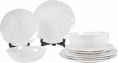 Kampa Natural stone Camping servies - 12 delig - 100% melamine servies set