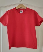 Jongens T-shirt effen rood 122/128