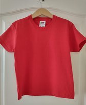 Jongens T-shirt effen rood 110/116