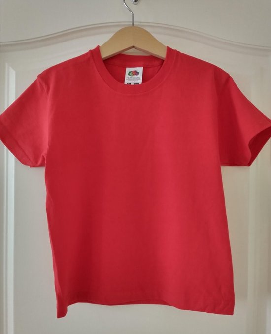 Garçons simple T-shirt rouge 110/116