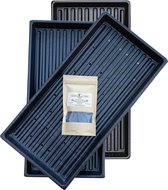 Microgroenten Cadeau Vensterbankpakket - 3x 1020 Zaaitrays + Broccoli Zaden - Startpakket voor Kweken/Microgreens/Kiemzaden