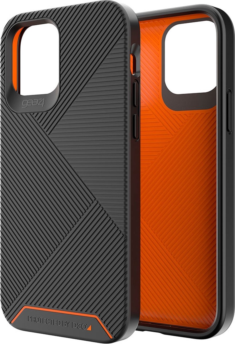 Gear4 Battersea D3O hoesje voor iPhone 12 mini - zwart met oranje