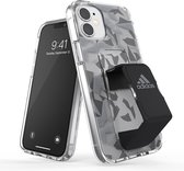 adidas Clear Grip TPU geometrische figuren hoesje voor iPhone 12 mini - grijs