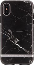 Richmond & Finch Black Marble - Détails argentés pour iPhone XS Max colorés
