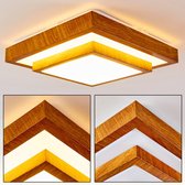 Belanian - 1-delige Vierkante Plafondlamp - Muurlamp - Industriële lamp - LED lamp - Vintage lamp - Hanglamp - Wit/Bruin - design lamp - sfeerlamp