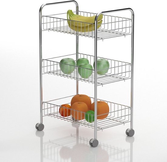 Hangende fruitmand - Grote etagère voor groenten en fruit - Waterhyacint
