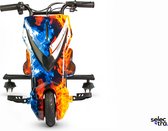 Elektrische Drift trike Selectra Fire Blue-3 vernellingen-2 gratis led wieltjes T.W.V €25.95 - krachtige accu en motor 250W / 36V