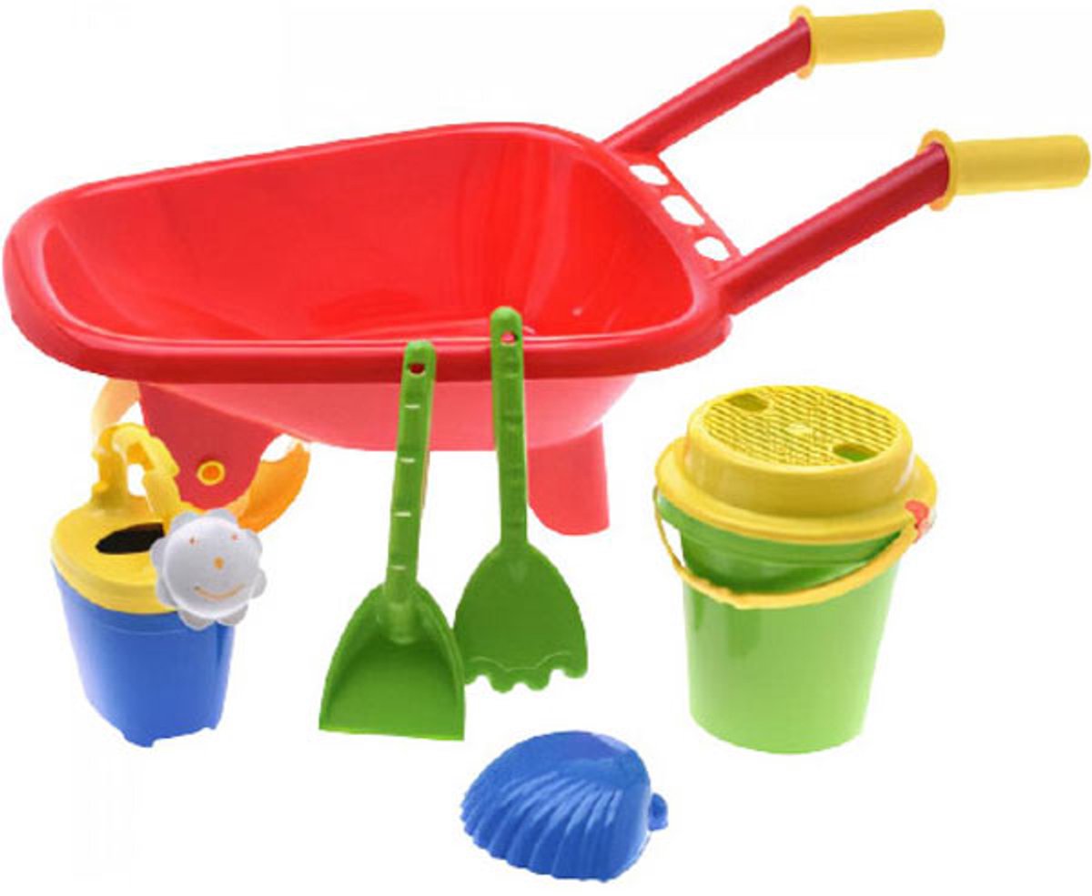 Kinderkruiwagen met tuinaccessoires Rood