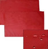 JEMIDI Buiten placemats placemats placemat placemats waterafstotende placemat - Aantal 2 - Red