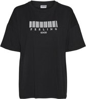 Noisy may T-shirt Nmida S/s Barcode T-shirt 27020237 Black/white Barc Dames Maat - XL