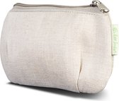 Eco Jute - klein jute toilettasje/ etui voor valentijn, airpods, Lego, Bridgerton & Zonnebloemolie