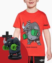 FORZA T-SHIRT - KIDS - NEUSHOORN - ROOD