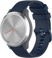 Bracelet de montre Strap-it 18 mm - Bracelet en Siliconen pour Garmin Vivoactive 4s / Vivomove 3s / Venu 2s - Bleu foncé