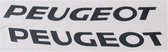 Sticker Peugeot woord [peugeot] zwart 2-delig