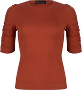 Lofty Manner T-shirt Top Adinda Mo18 Rust Brown Dames Maat - XS