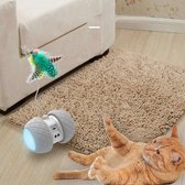 A-Life Kattenspeeltjes - Kattenbal - Interactief kattenspeelgoed - Kattenhengel - LED verlichting - Grijs