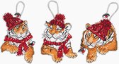 Leti Stitch Christmas Tigers Toys kit of 3 pieces Leti Stitch borduren (pakket) L8017