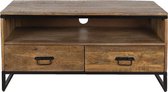 Tv meubel 100*45*50 cm Bruin Hout / ijzer Rechthoek Tv kast Boekenkast Opbergkast