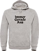Hoodie Grijs XL - Immer gerade aus-soBAD. | Foute apres ski outfit | kleding | verkleedkleren | wintersporttruien | wintersport dames en heren