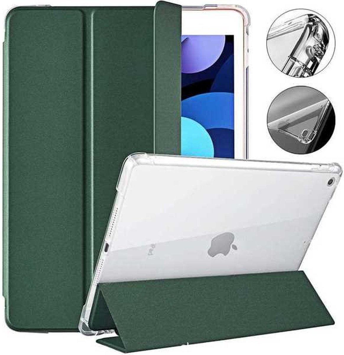 Apple iPad Pro 11 (2021) Hoes - Soft TPU Tablet Case - Book Case iPad - Groen