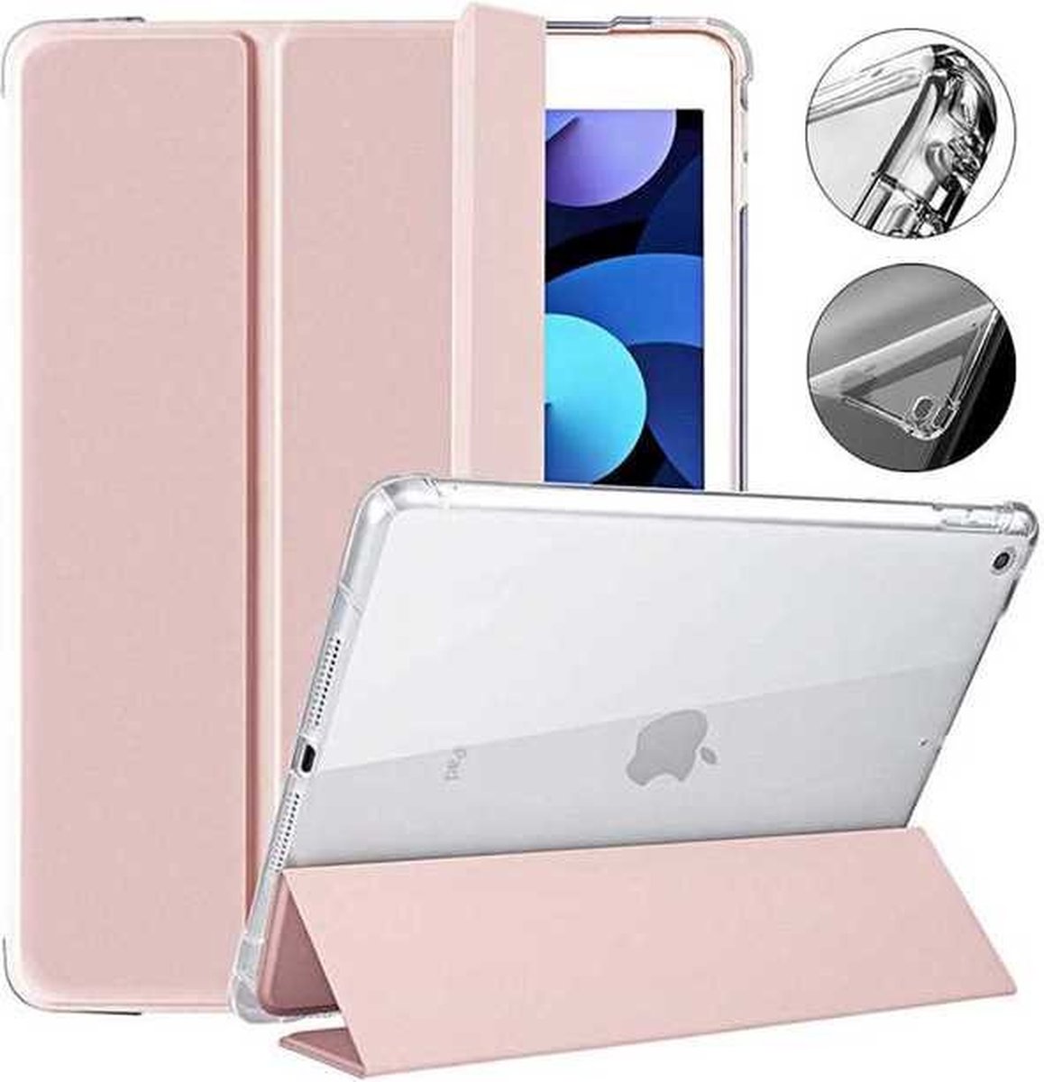 Apple iPad Pro 12.9 (2021) Hoes - Soft TPU Tablet Case - Book Case iPad - Roze
