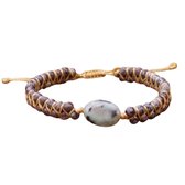 - Marama - bracelet Snowflake Jasper - ajustable - unisexe - pierres précieuses Jasper - végétalien - cadeau de la Saint-Valentin pour lui