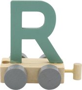 Lettertrein R groen | * totale trein pas vanaf 3, diverse, wagonnetjes bestellen aub