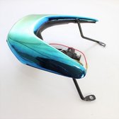 Buddyseat-spoiler blauw inkl. 7 LED remlicht, voor Yamaha Aerox MBK Nitro.