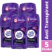 Lady Speed Stick Fitness Deodorant Stick - 48H Anti Transpirant Deo Stick - Anti Witte Strepen - Bestverkochte Deodorant Vrouw - 5X45g