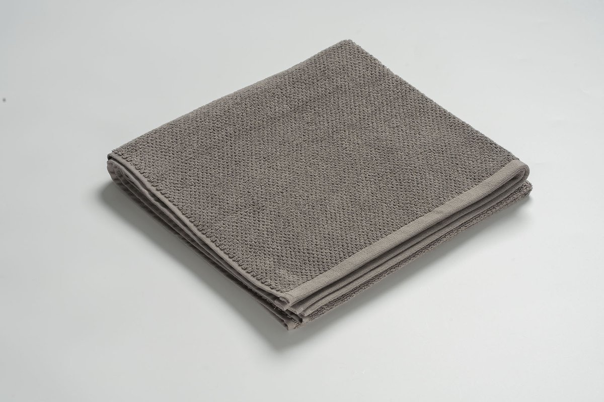 MAROYATHOME - UNO - Handdoek - 50x100 cm - Fairtrade Katoen - Stone Grey - Grijs