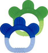 green sprouts® siliconen bijtringen (2 stuks) - blauw & groen (3m+)