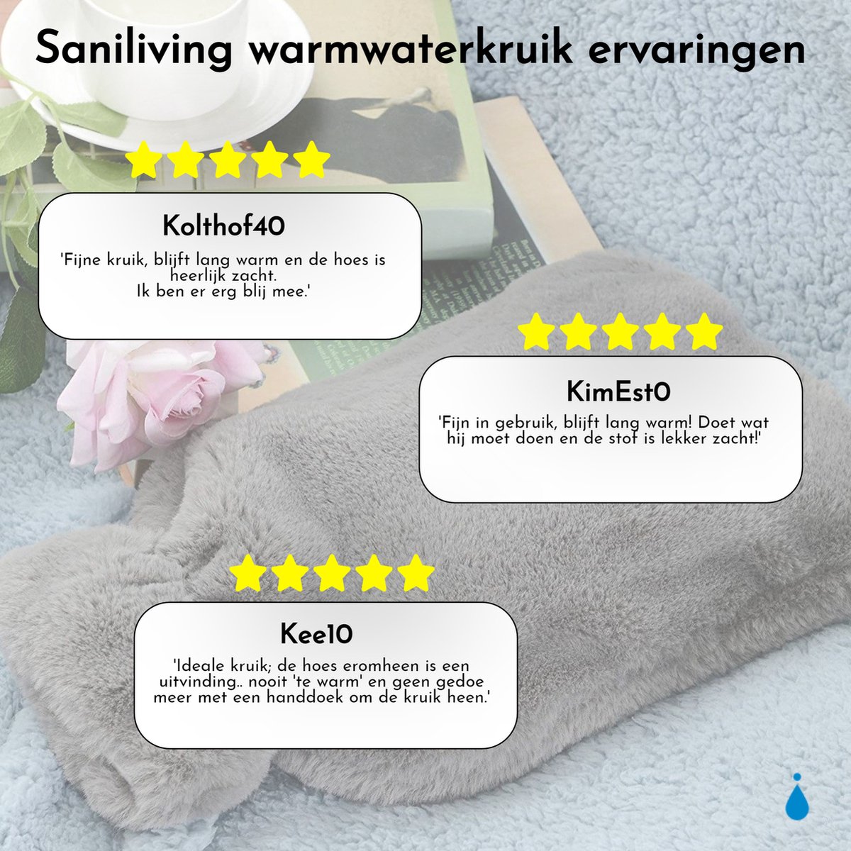 Saniliving Kruik XXL met Hoes en Ritssluiting - Warmwaterkruik - Extra  zacht - 3 Liter... | bol.com