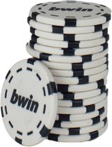Bwin poker chips wit (50 stuks)-pokerchips-pokerfiches-ABS chips-pokerspel-pokerset-poker set