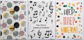 Geslaagd + Van Harte Gefeliciteerd + Hiep Hiep Hoera – 3 Wenskaarten - 12 x 17 cm – GES-301