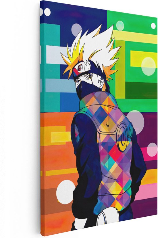 Artaza - Canvas Schilderij - Anime Hatake Kakashi uit Naruto - Foto Op Canvas - Canvas Print