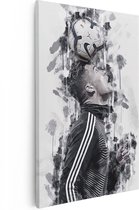 Artaza Canvas Schilderij Cristiano Ronaldo - CR7 - Voetbal - 40x60 - Poster - Wanddecoratie Slaapkamer - Muurdecoratie