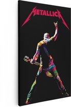 Artaza - Peinture sur Canevas - Musique de musique métallica en couleurs abstraites - 20x30 - Petit - Photo sur Toile - Impression sur Toile