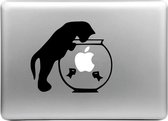 Mobigear Design Sticker Geschikt voor Apple MacBook Pro 15 (2008-2012) - Cat and Fishbowl